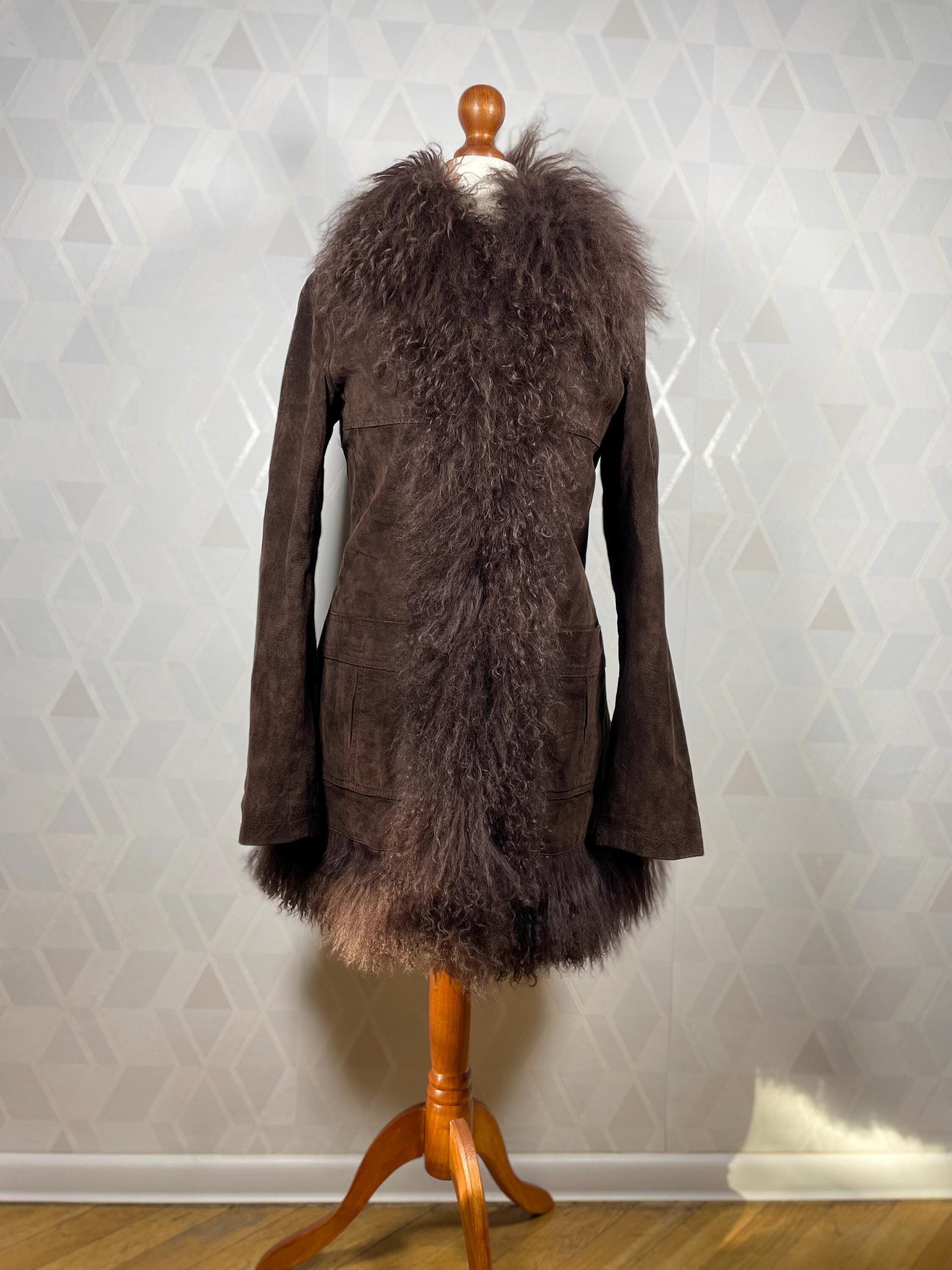 激安店舗 Gorgeous Vintage Genuine in Jacket Fur Mongolian Leather ジャケット・アウター