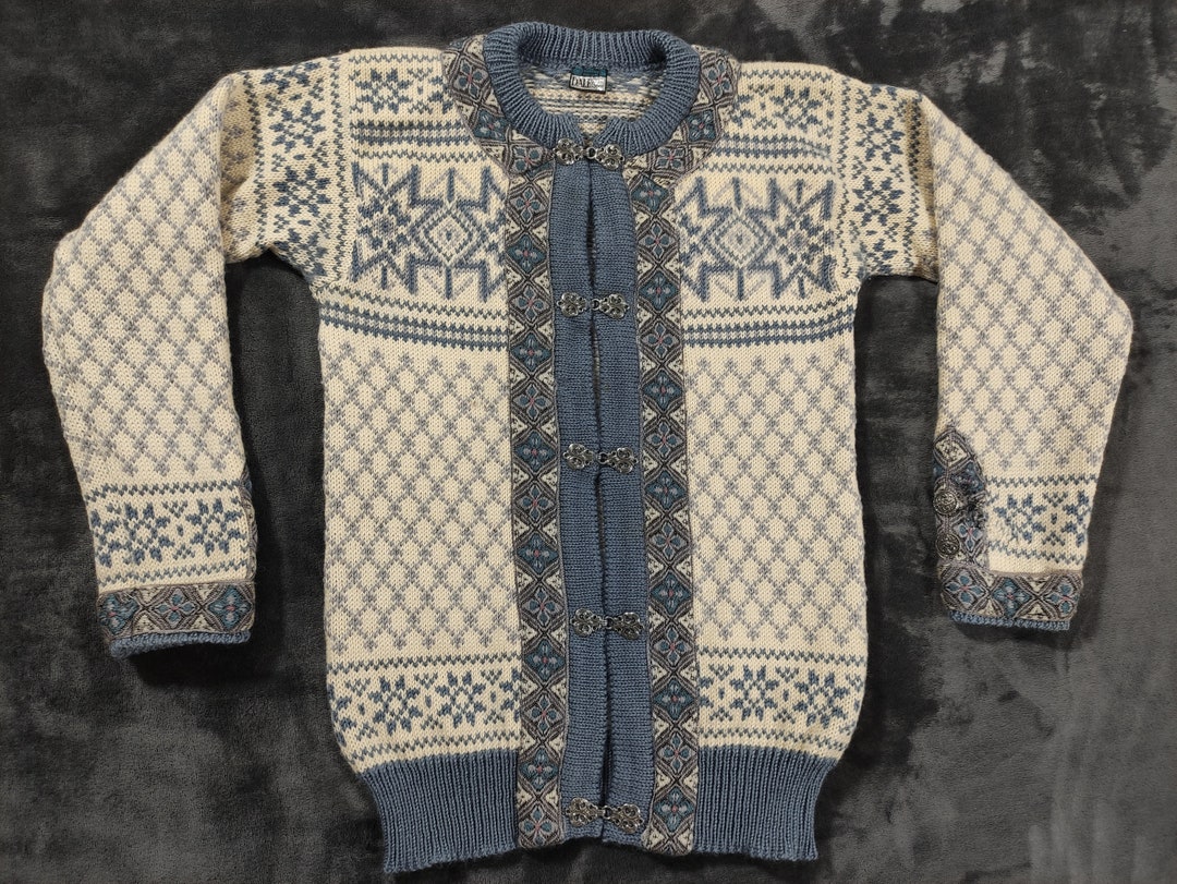 Vintage Noors blauw TRUIVEST Dale of Norway wollen
