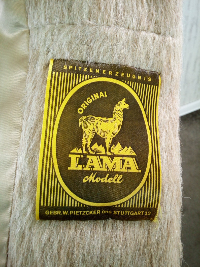 W Vintage Lama Jacket Wool Lamb Hair Oversized Original Germany Bebr Pietzcker Stuttgart