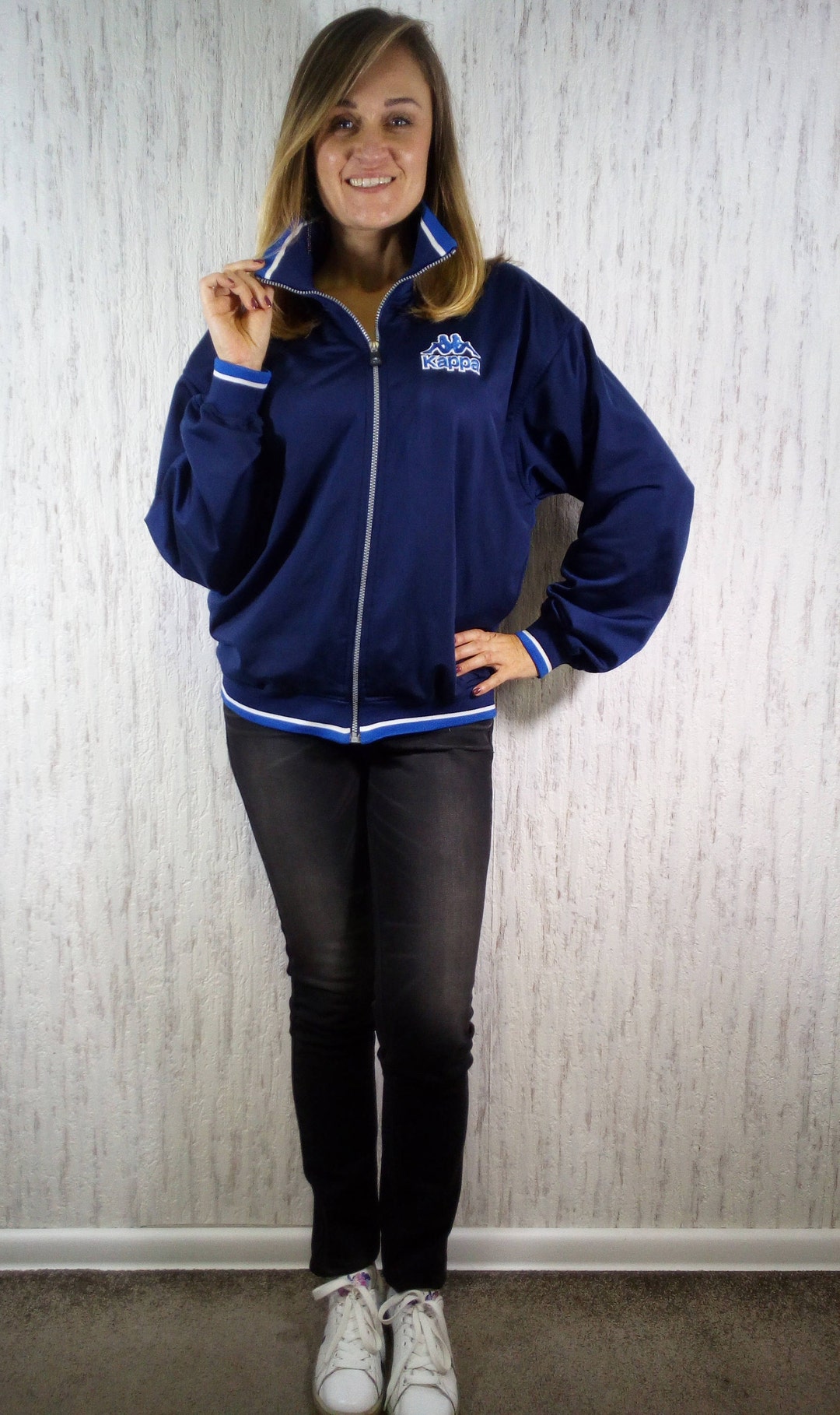 Vtg Kappa Hoodie Blouse Tracksuit Vintage Size L Made in