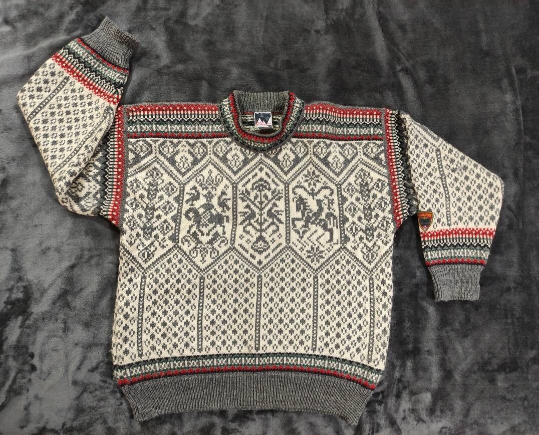 Vintage_ Olympia 1994 Pullover aus Wolle Dale of Norway