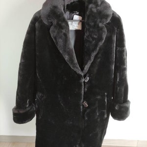 Nieuw Zwart Nieuwe jas Imitatiebont Leer Faux Lindex Collectie voor dames Maat 38/40 *