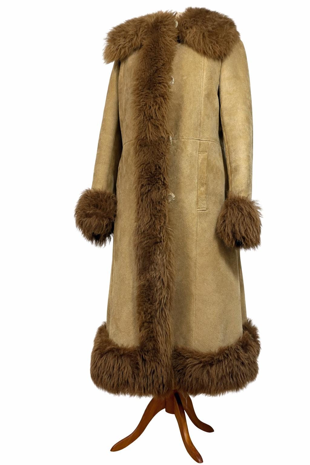 Vintage Sheepskin Coat Penny Lane Suede Shearling Coat Shearl Coat