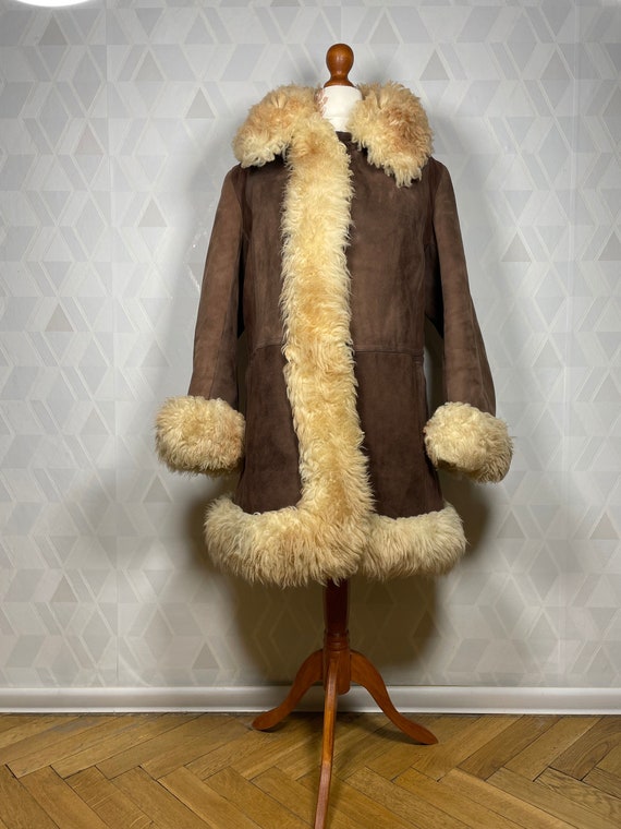 Iconic Authentic Vintage 60s 70s Real Lamb Fur Afghan Coat. Penny