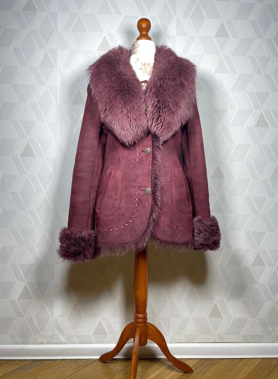 Rare Amazing Burgundy Penny Lane Coat 90 Styled Afghan Winter Coat Etsy