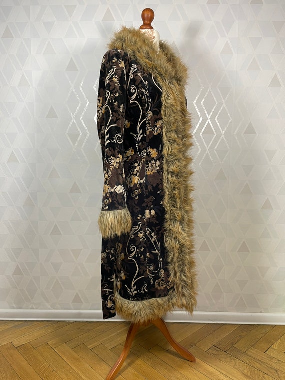 Vintage Faux Fur Trim Coat