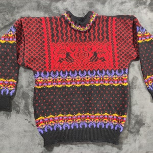 Vintage * Dale of Denmark Wolle Rentiere Handgemachter Pullover Skandinavischer Wolle Jumper Größe S * Grösse näher an XS