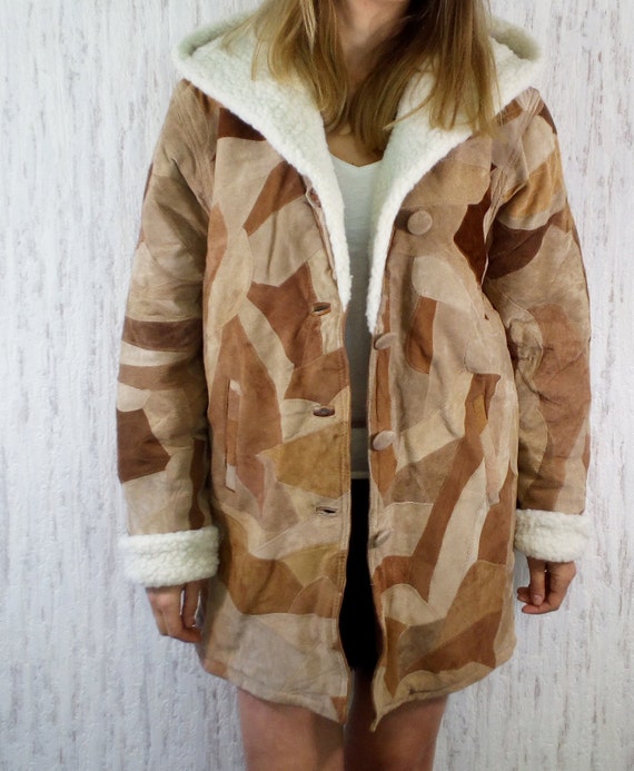 Vintage_Unique 80s Patchwork Jacket Winter Insula… - image 5