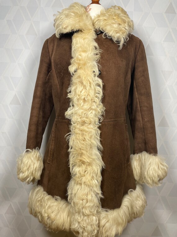 Iconic authentic vintage 60s 70s real lamb fur af… - image 7