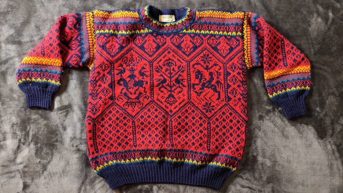 Vintage Hill de Gunn wollen trui traditionele IJslandse trui Kleding Jongenskleding Babykleding voor jongens Truien 