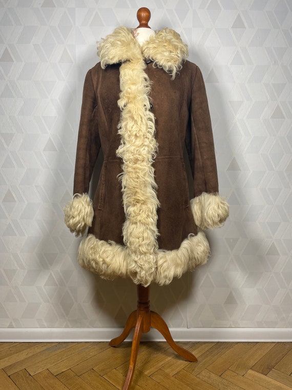 Iconic authentic vintage 60s 70s real lamb fur af… - image 8