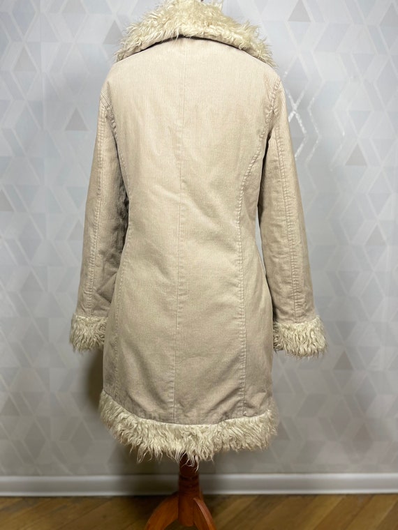 Corduroy penny lane coat with 70s style icon Wood… - image 9