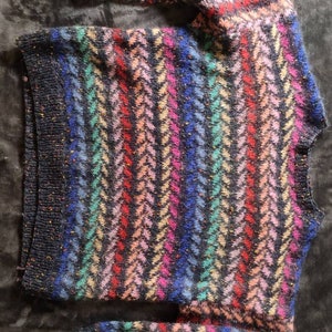 Vintage Wool Mohair Handmade Sweater Colourfull Jumper