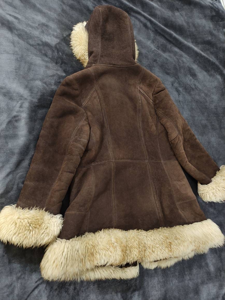 Vintage Penny Lane U.S.A. Sheepskin Shearling Hooded Winter - Etsy