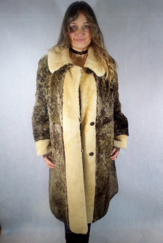 Penny Lane  Astrakhan Fur Coat Real Fur Long Coat… - image 3