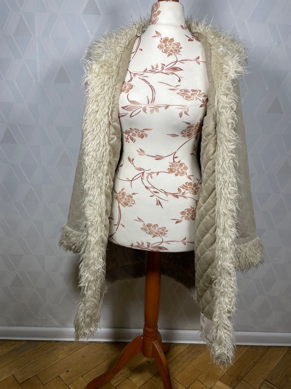 Corduroy penny lane coat with 70s style icon Wood… - image 6