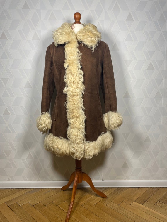 Iconic authentic vintage 60s 70s real lamb fur af… - image 2