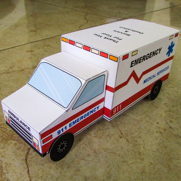 Ambulance Box: DIY printable PDF with editable text
