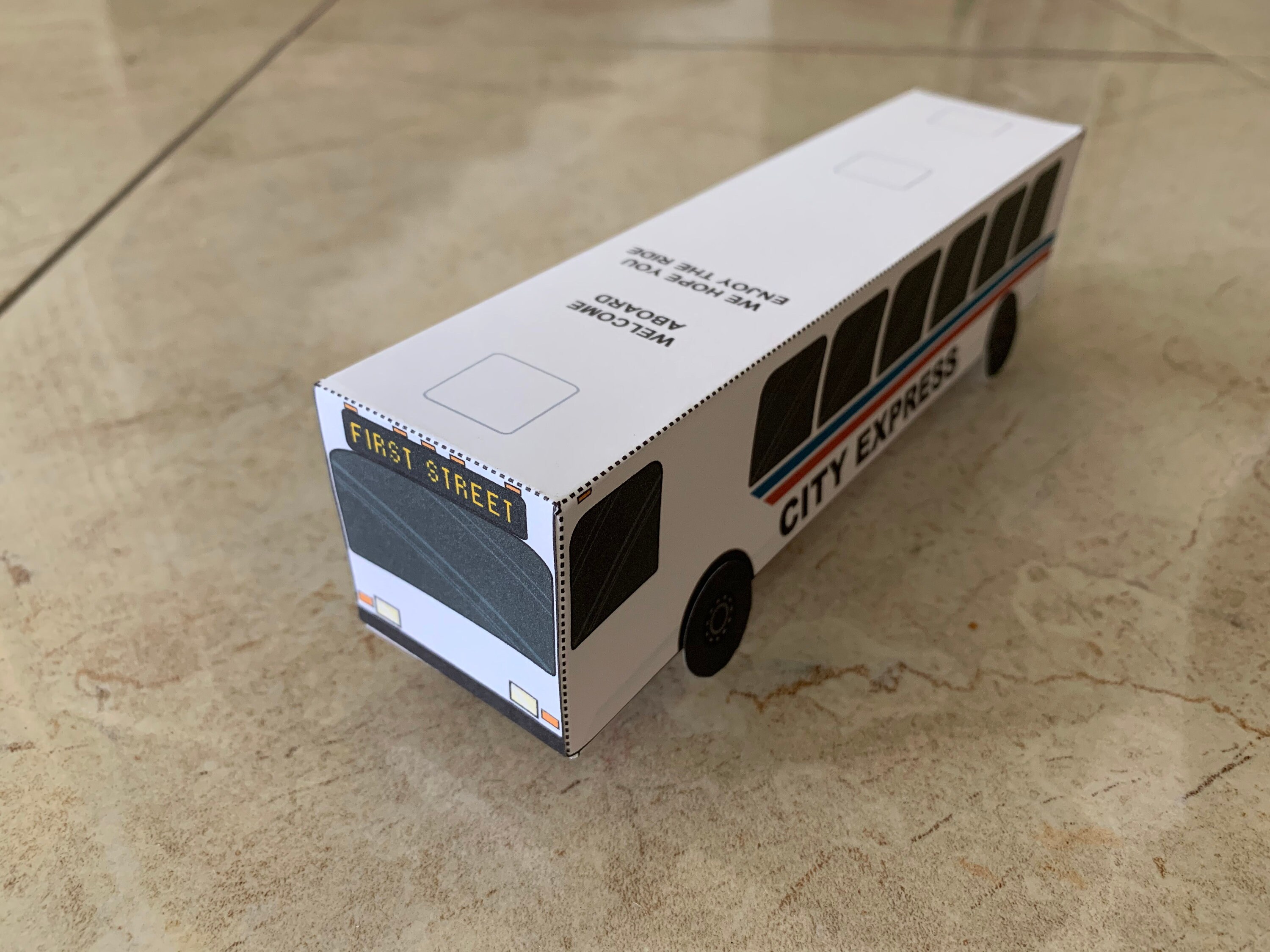 City Bus Box: DIY Printable PDF With Editable Text - Etsy UK