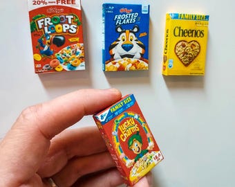 Cereal Box Miniature Magnet - 1" x 1.5" - Refrigerator / Fridge Strong Rare Earth Magnets