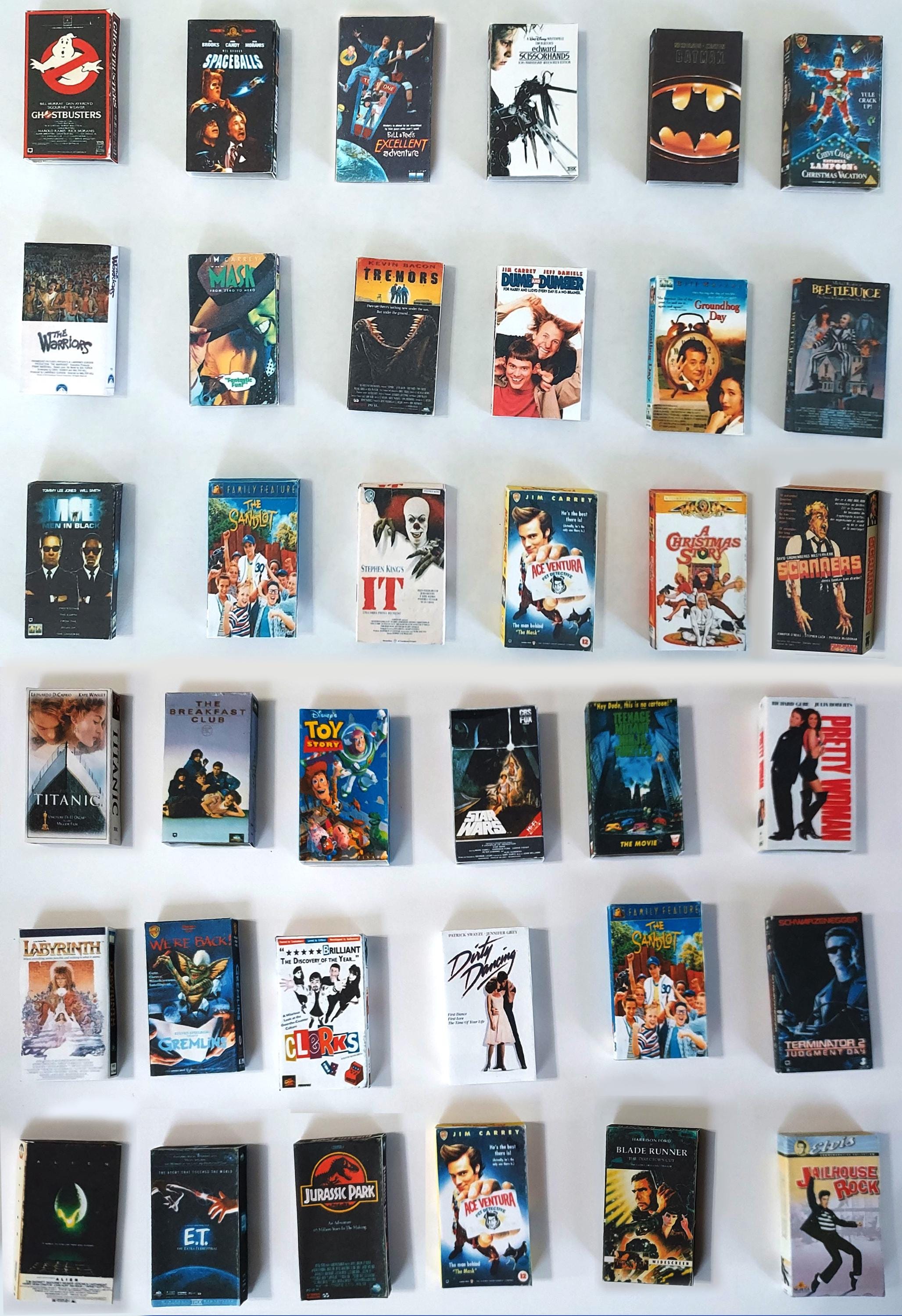 Retro VHS Miniature Magnet, Select from Titles or Submit a Custom Request, 1&quot; x 1.75&quot; Refrigerator / Fridge Strong Rare Earth Magnets