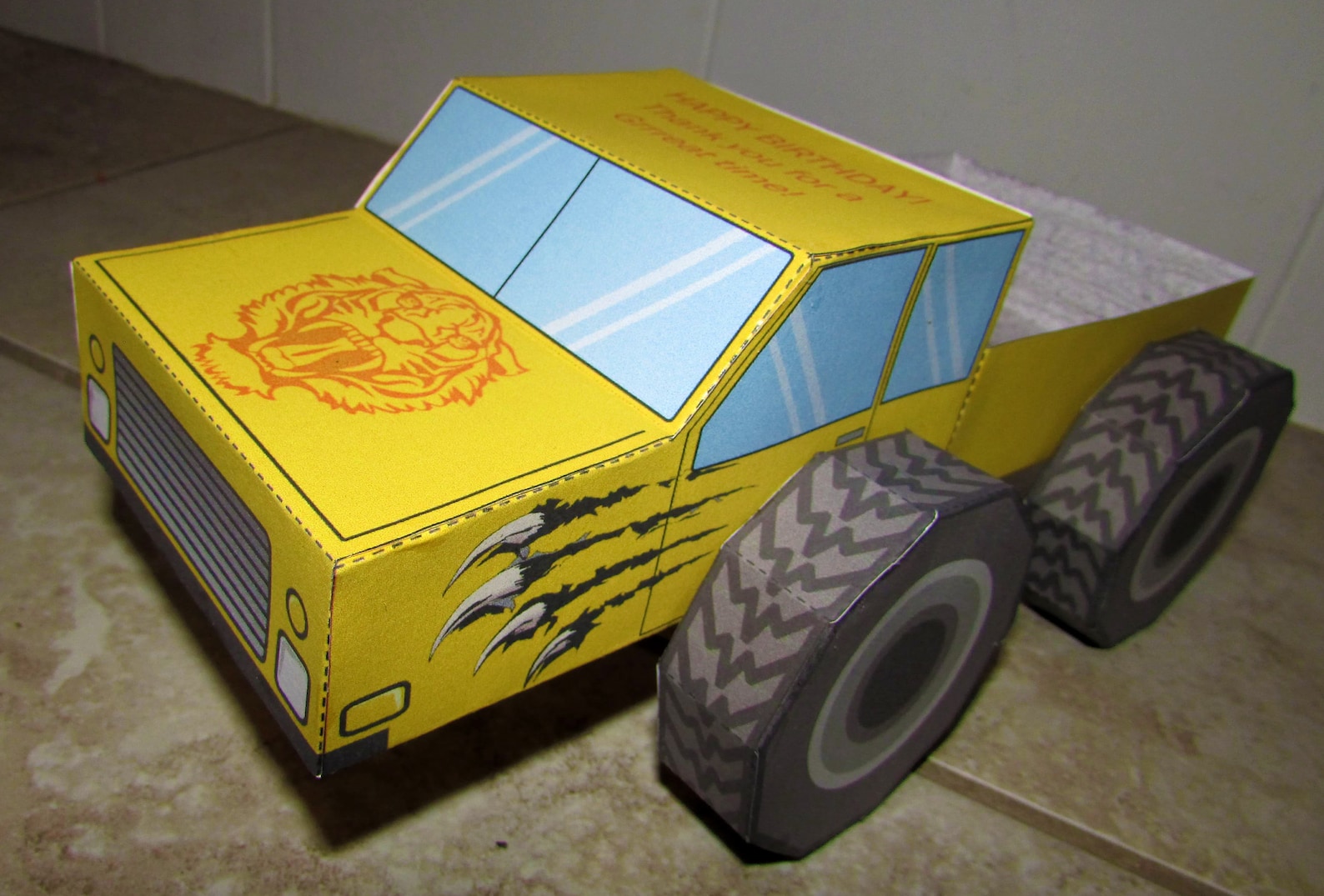 Monster Truck Favor Box: DIY Printable PDF With Editable Text - Etsy