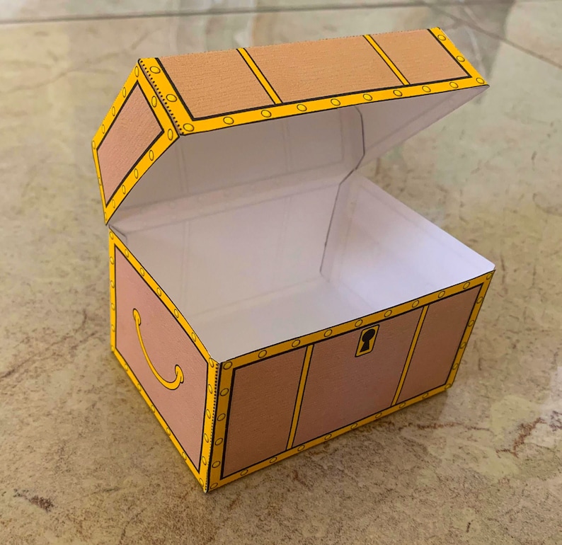 Treasure Chest Favor Box: DIY printable PDF zdjęcie 3