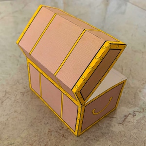 Treasure Chest Favor Box: DIY printable PDF zdjęcie 4