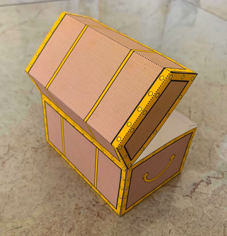 Treasure Chest Favor Box: DIY printable PDF zdjęcie 4