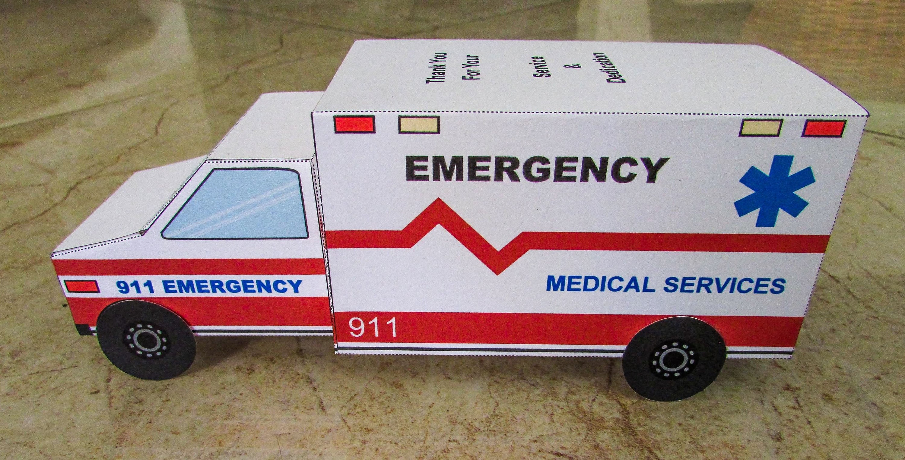 Ambulance Box DIY Printable PDF With Editable Text Etsy