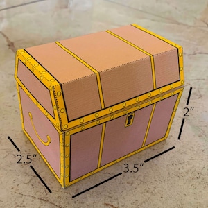 Treasure Chest Favor Box: DIY printable PDF zdjęcie 2