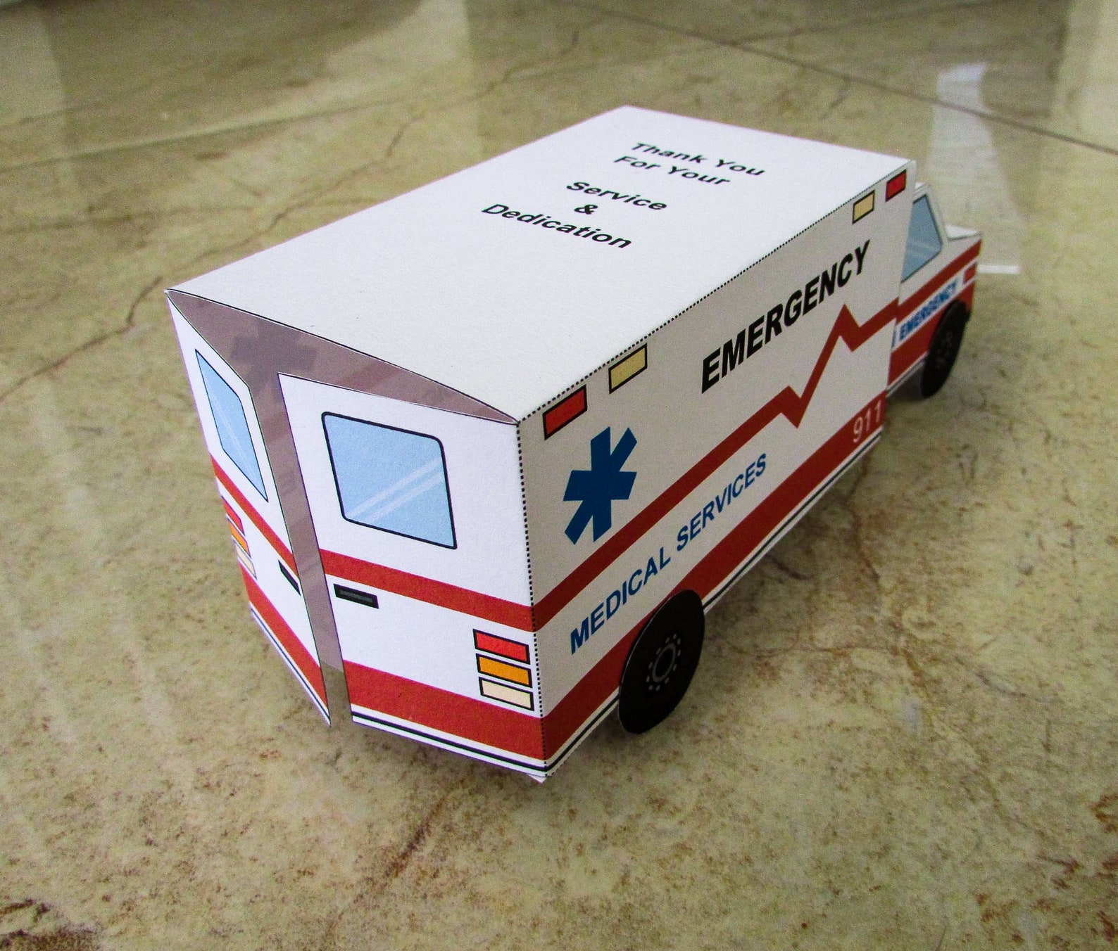 Ambulance Box DIY Printable PDF With Editable Text Etsy