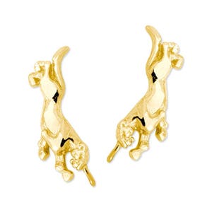 Panther Ear Pin - 18k Gold - Ear Climbers - Ear Sweep - Dainty Earrings - Gift for her - Gift for mom - Christmas Gift - Make a wish