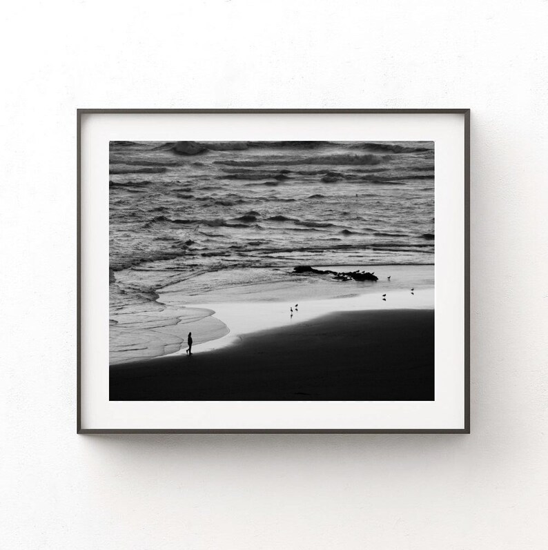 Black and White Beach Art Print Coastal Chic Home Decor With Etsy