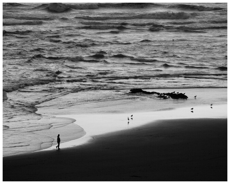 Black and White Beach Art Print Coastal Chic Home Decor With Etsy