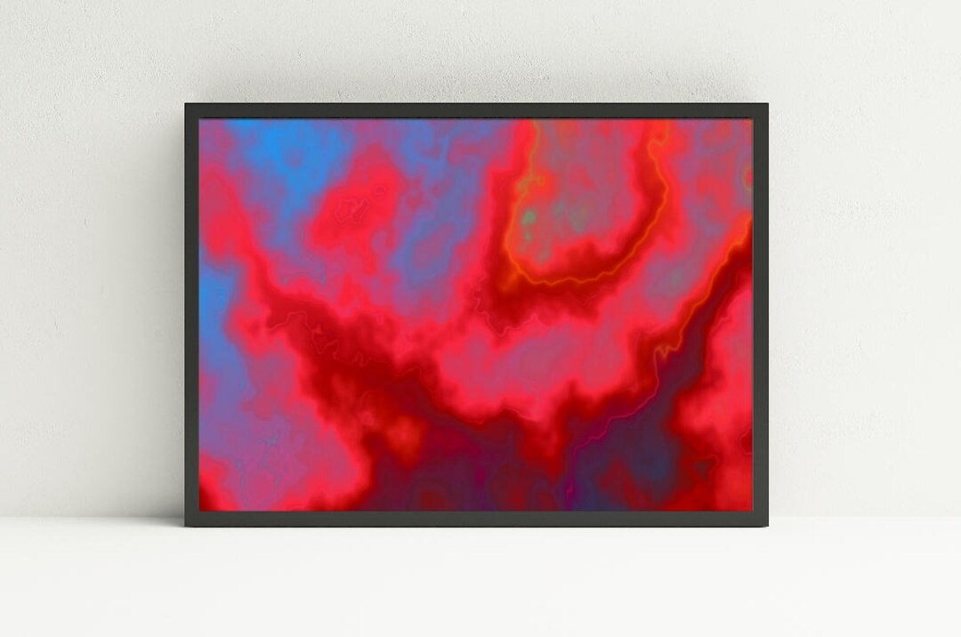 Abstract Aurora Wall Art Fuschia Pink Abstract Printable Wall Art ...