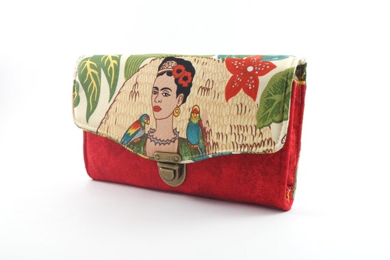 Frida Kahlo cartera cartera artística bolso vegano - Etsy España