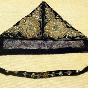 Gold & Silver Embroidered Woman's Hat image 1
