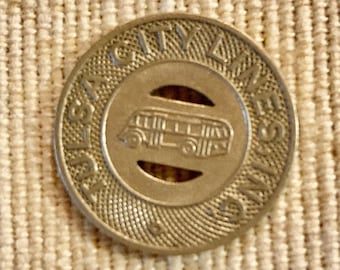 1946 Tulsa City Bus Token