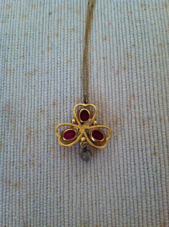 Three Petal Flower Necklace - image 2