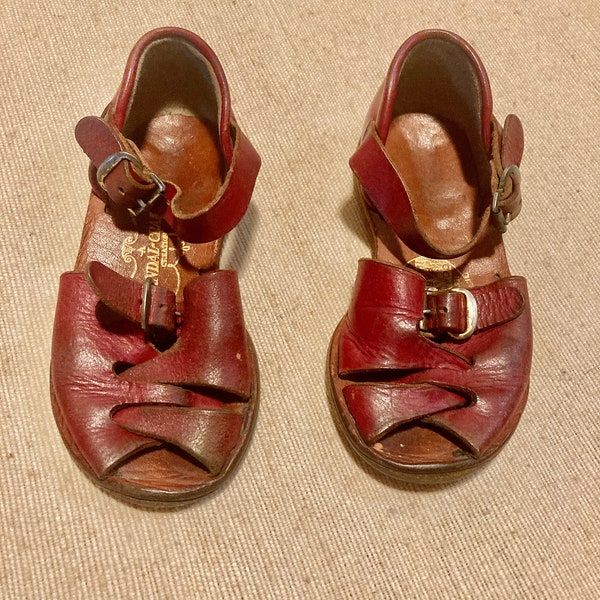 40's Child's Leather Sandals