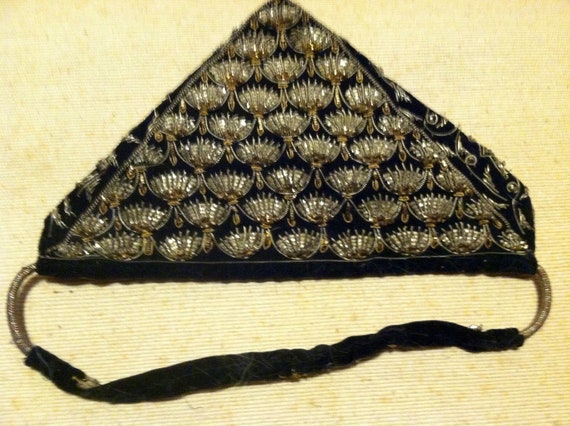 Gold & Silver Embroidered Woman's Hat - image 2