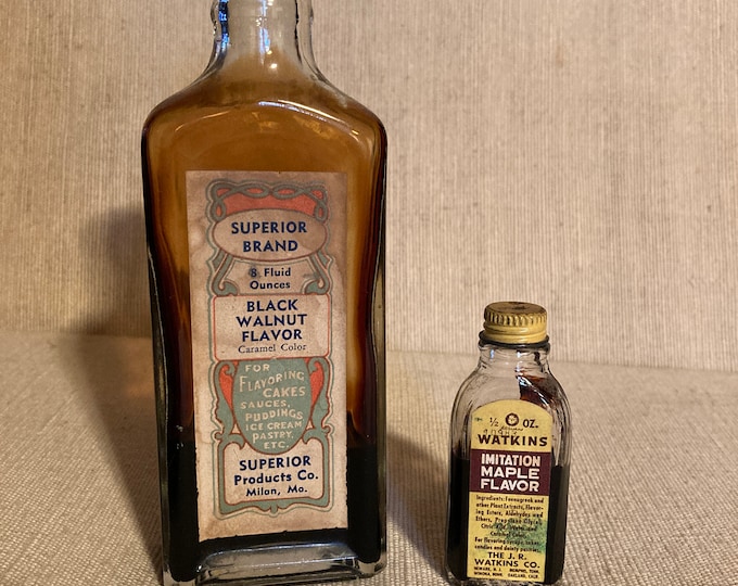 Vintage Flavoring Bottle G.f.foster's Imitation Black Etsy