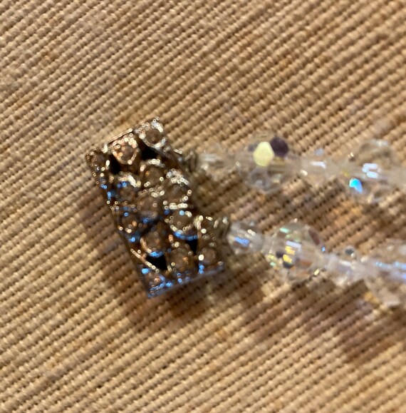 50's Iridescent Crystal & Rhinestone Bracelet - image 3