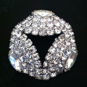 40&#39;s Deco Rhinestone Brooch