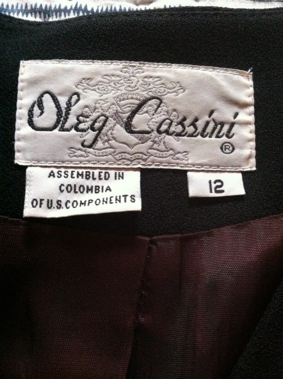 Oleg Cassini Black Suit Jacket