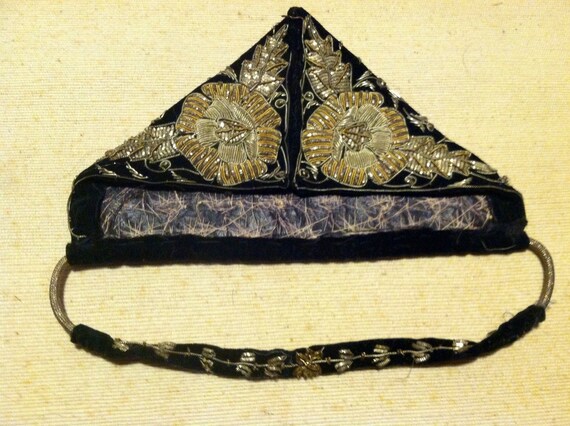 Gold & Silver Embroidered Woman's Hat - image 1