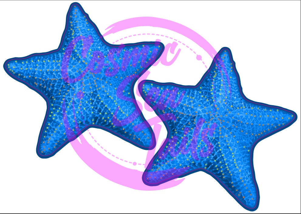 Starfish cut out for vinyl Digital File Blue | Etsy