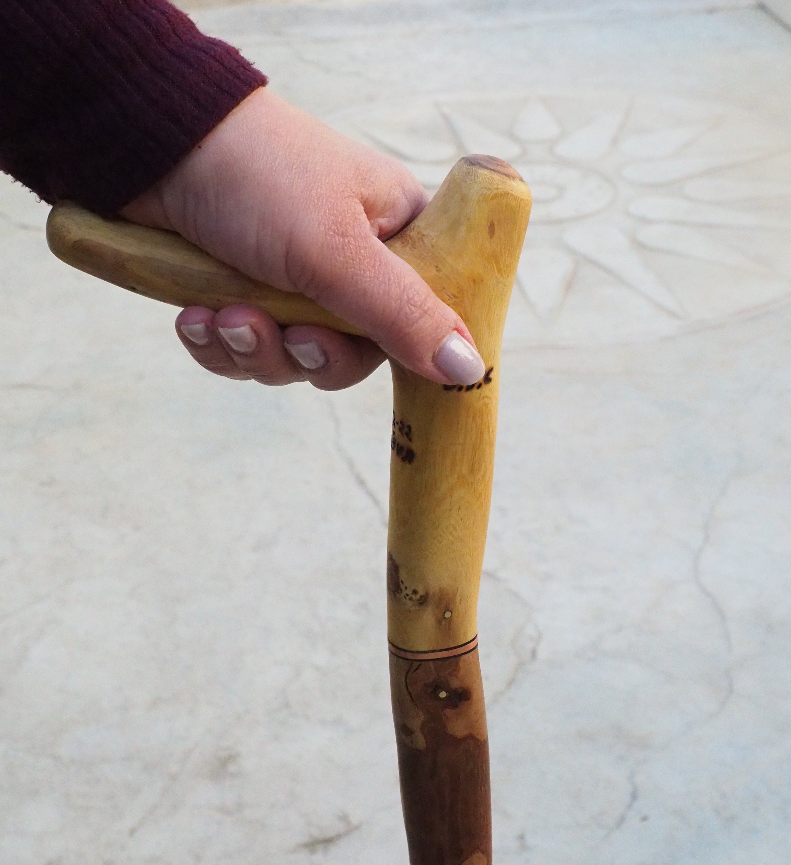 Acacia /olive Wood Cane Etsy