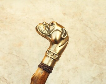 Bulldog Handle olive wood stick